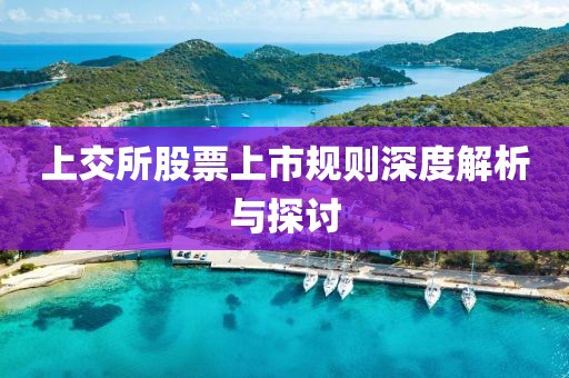 上交所股票上市規(guī)則深度解析與探討