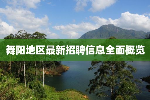 舞陽地區(qū)最新招聘信息全面概覽