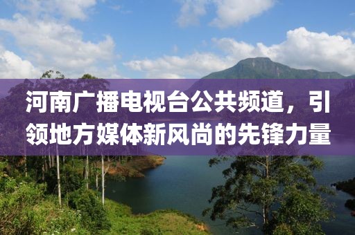 河南廣播電視臺(tái)公共頻道，引領(lǐng)地方媒體新風(fēng)尚的先鋒力量