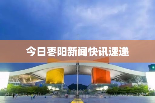 今日棗陽(yáng)新聞快訊速遞