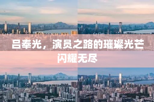 呂奉光，演員之路的璀璨光芒閃耀無盡
