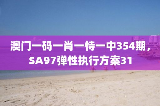 澳門一碼一肖一恃一中354期，SA97彈性執(zhí)行方案31