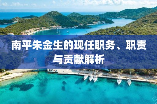 南平朱金生的現(xiàn)任職務(wù)、職責(zé)與貢獻(xiàn)解析