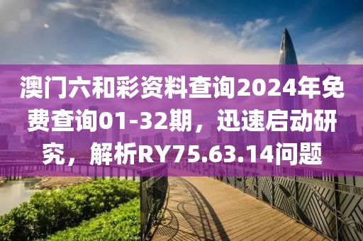 澳門六和彩資料查詢2024年免費查詢01-32期，迅速啟動研究，解析RY75.63.14問題