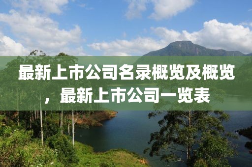 最新上市公司名錄概覽及概覽，最新上市公司一覽表